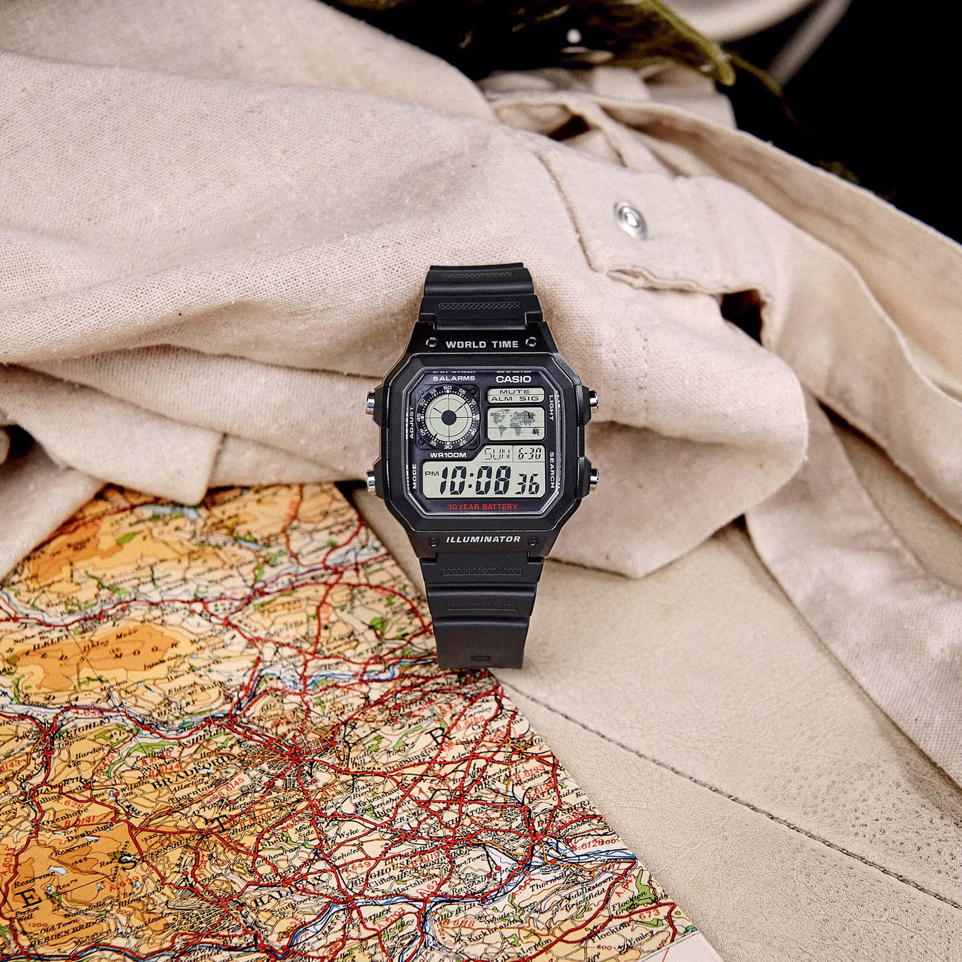 Casio AE-1200WH-1A в другом ракурсе