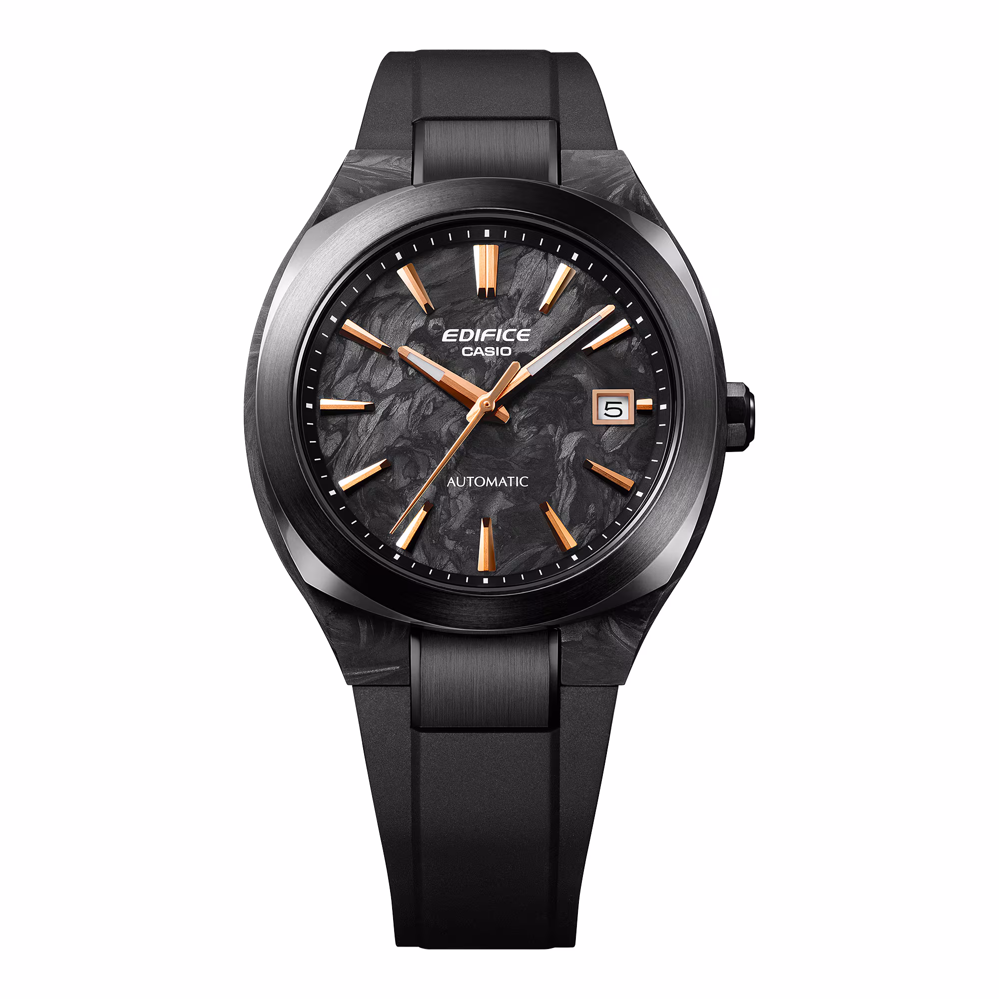 Edifice EFK-200XPB-1A — действующая механическая модель с циферблатом из кованого карбона