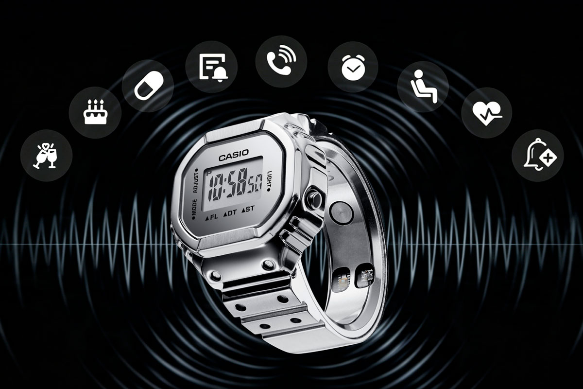 Схема вибрационных уведомлений кольца Casio CRW-H001