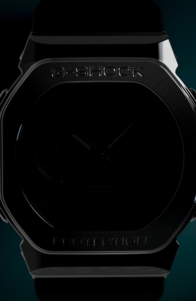 Тизер серии 2500 из официальных соцсетей G-Shock: корпус в полумраке