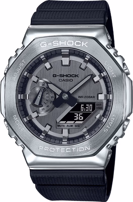 Casio GM-2100: стальной Casioak — характеристики и отличия