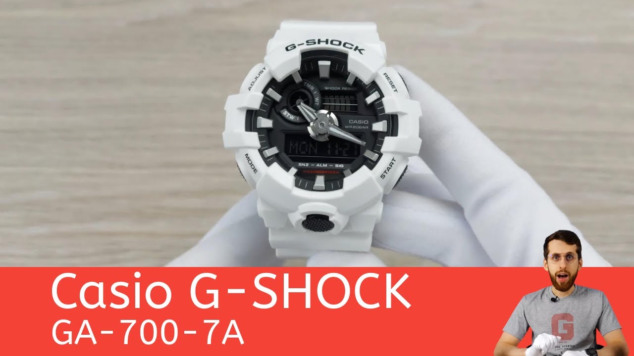 Частер: Белоснежный G-SHOCK-гигант / Casio GA-700-7A