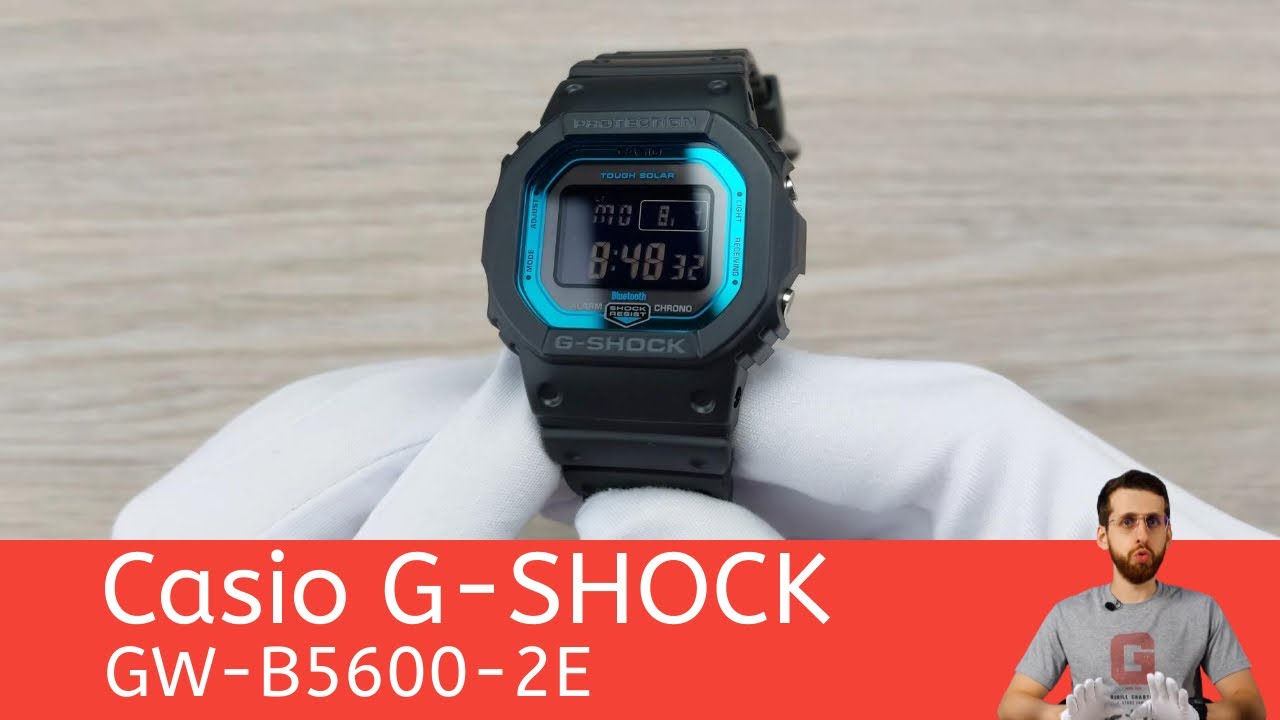 Частер: Чёрно-бирюзовая легенда с Bluetooth / Casio GW-B5600-2E
