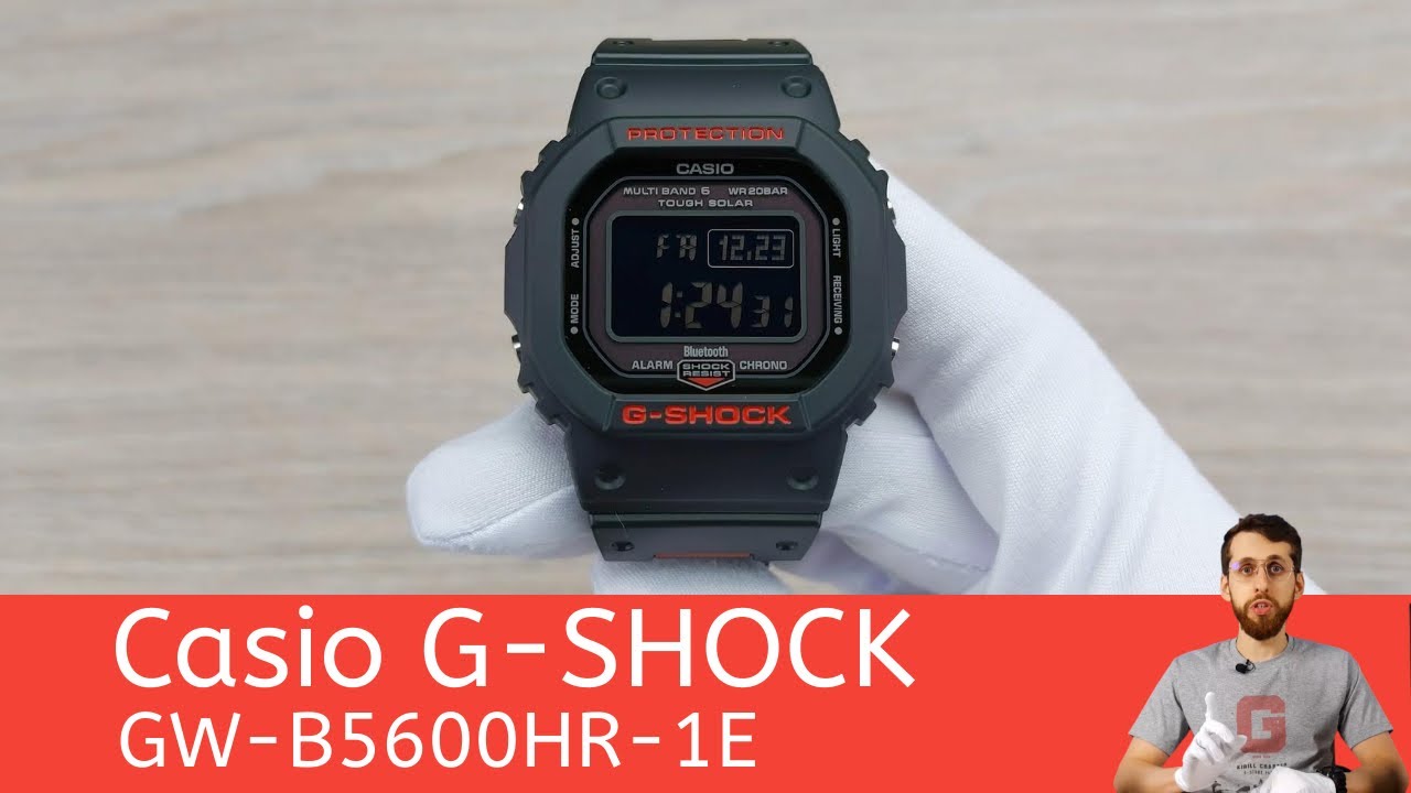 Частер: Чёрно-красный G-SHOCK на необычном браслете / Casio GW-B5600HR-1E