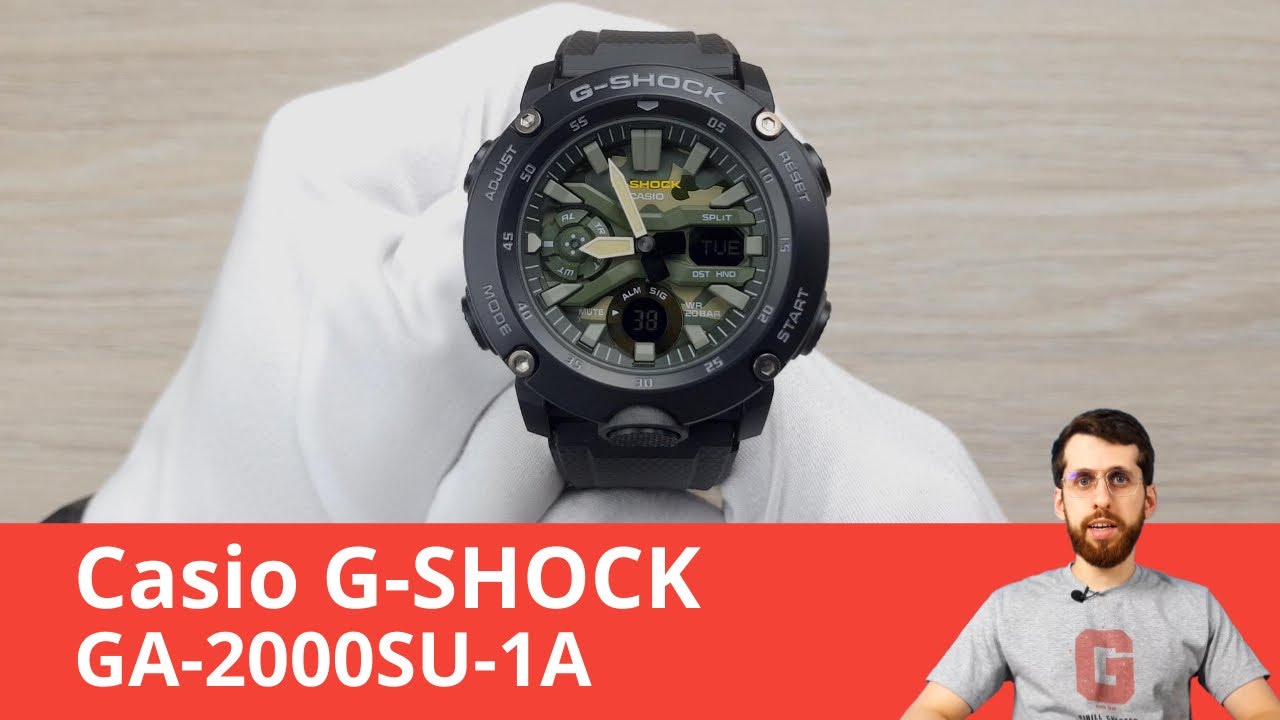 Частер: Чёрный G-SHOCK и Камуфляж / Casio GA-2000SU-1A