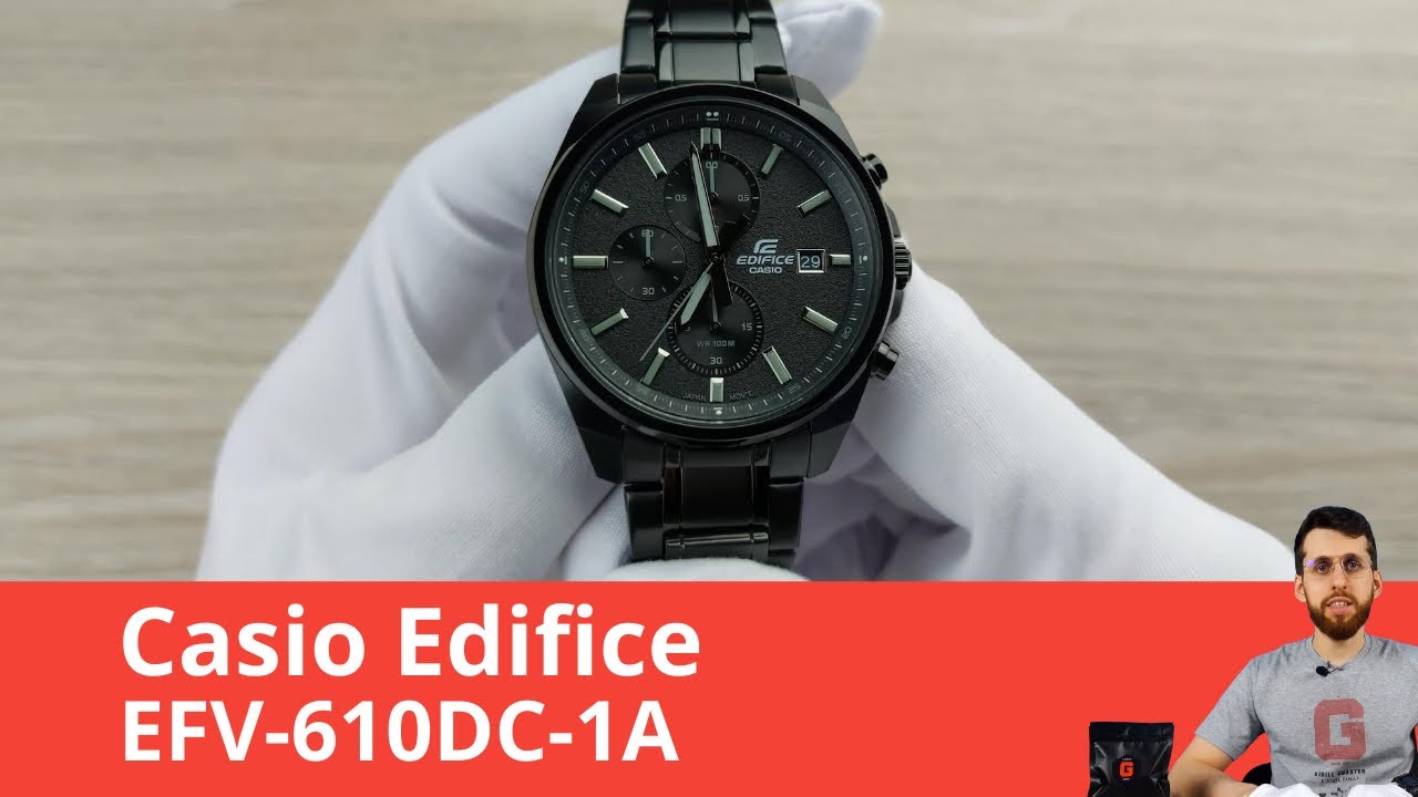 Частер: Чёрный и лаконичный / Casio Edifce EFV-610DC-1A