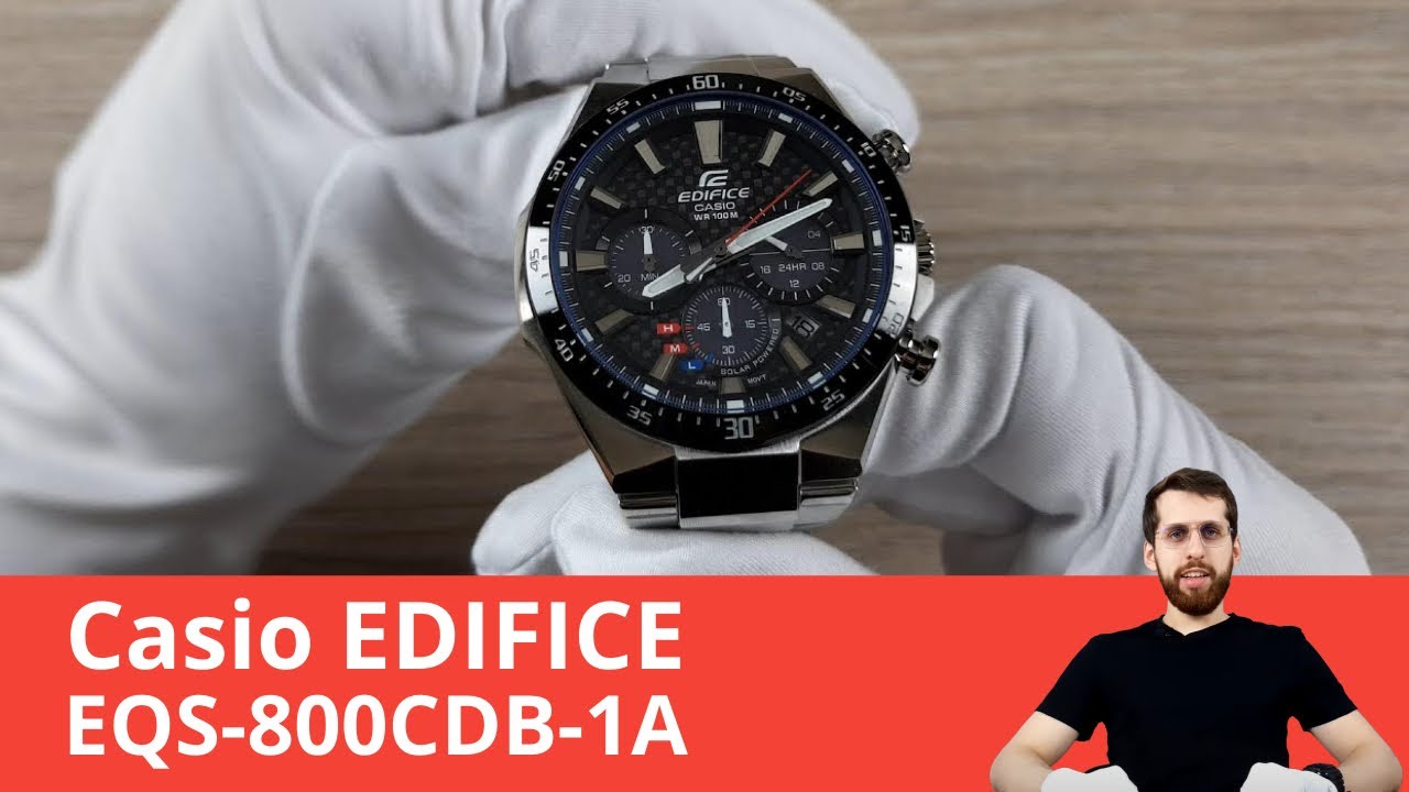 Частер: Карбон + Солнечная Батарея (Casio Edifice EQS-800CDB-1A)