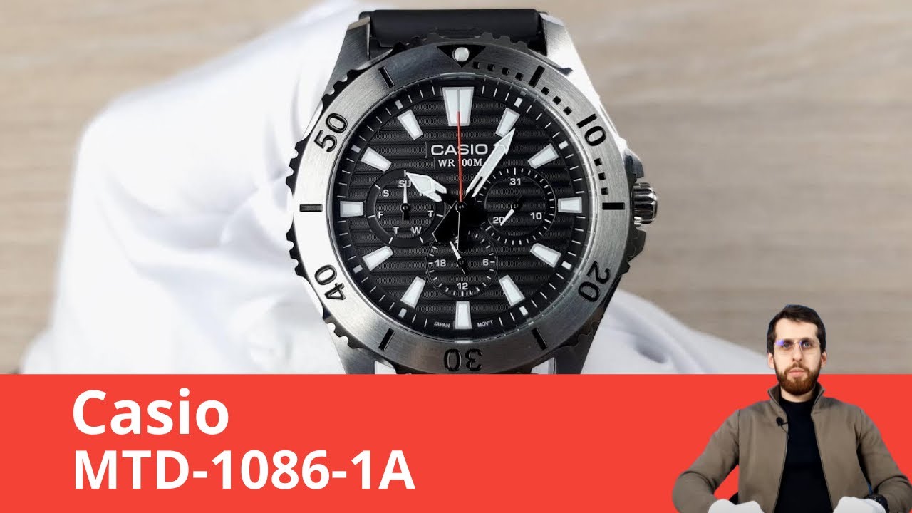 Частер: Кварцевые часы ходят как механические / Casio MTD-1086-1A - Обзор и Настройка