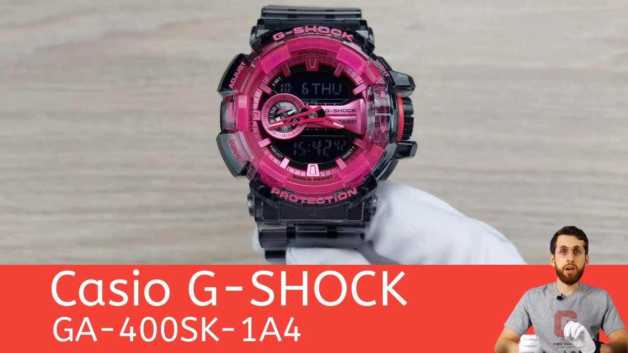 Частер: Малиново-чёрный G-SHOCK / Casio GA-400SK-1A4