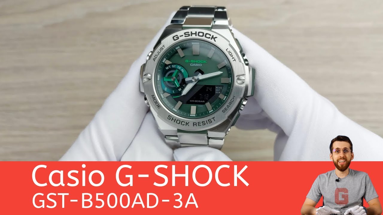 Частер: Новый Зелёный G-Steel / Casio GST-B500AD-3A