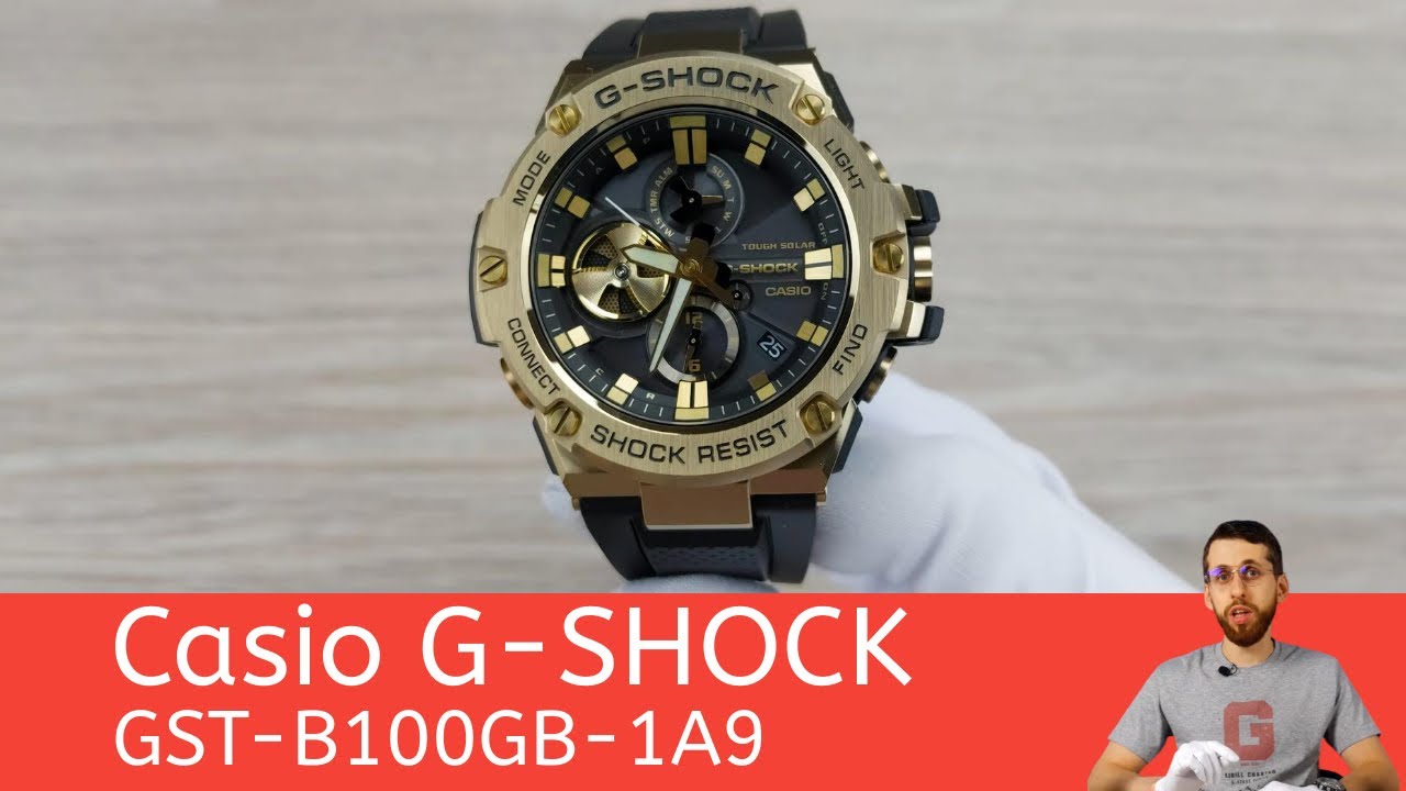 Частер: Золотые G-Steel / Casio G-SHOCK GST-B100GB-1A9