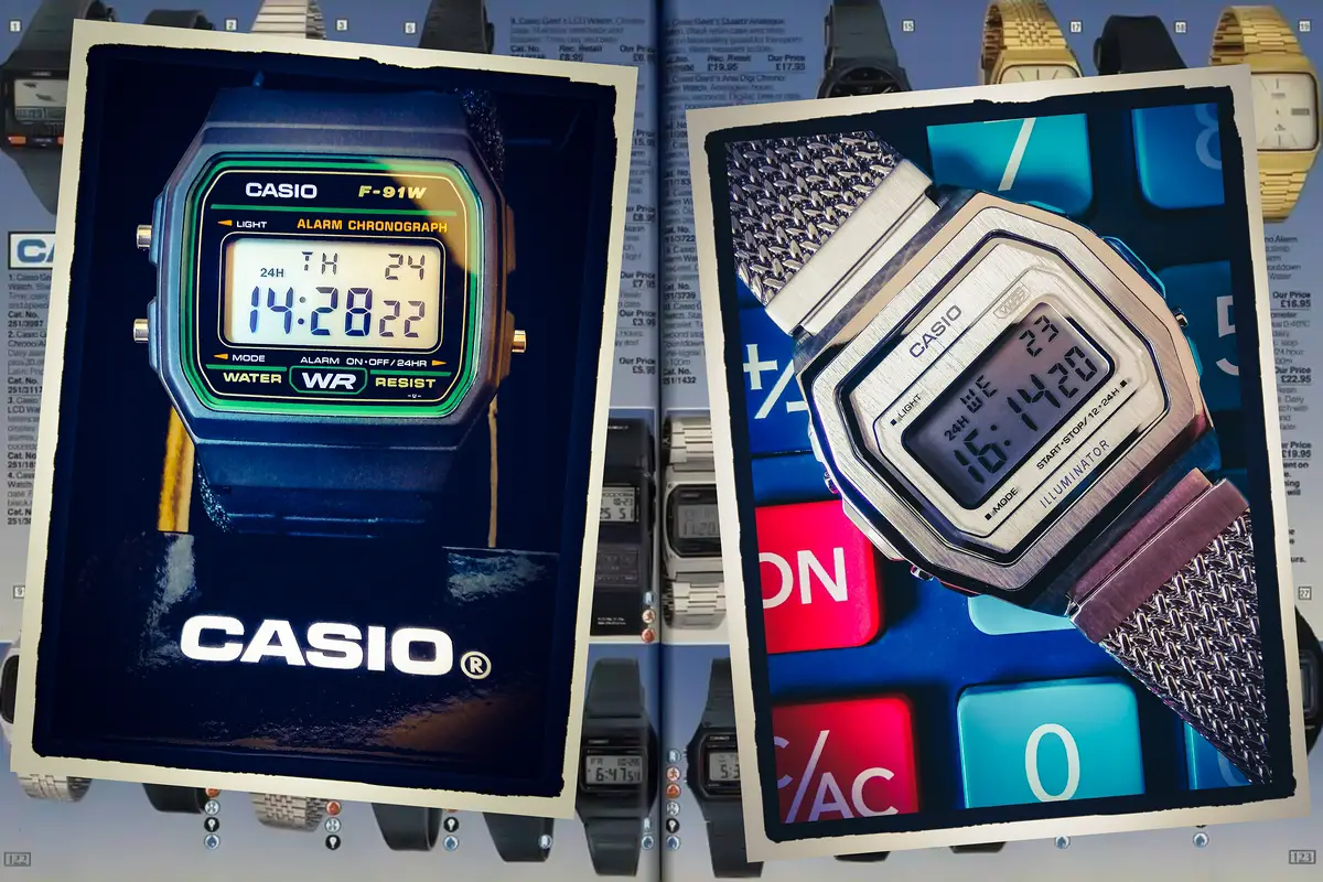 Часы Casio F-91W-3 и A1000MA-7: сравнение классики и премиума