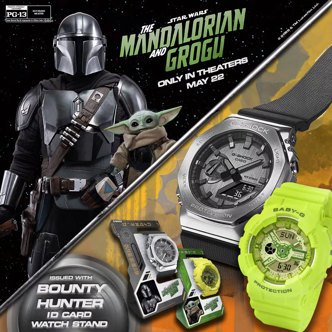 G-Shock и Baby-G к фильму «Мандалорец и Грогу»: часы героев и подставка-удостоверение