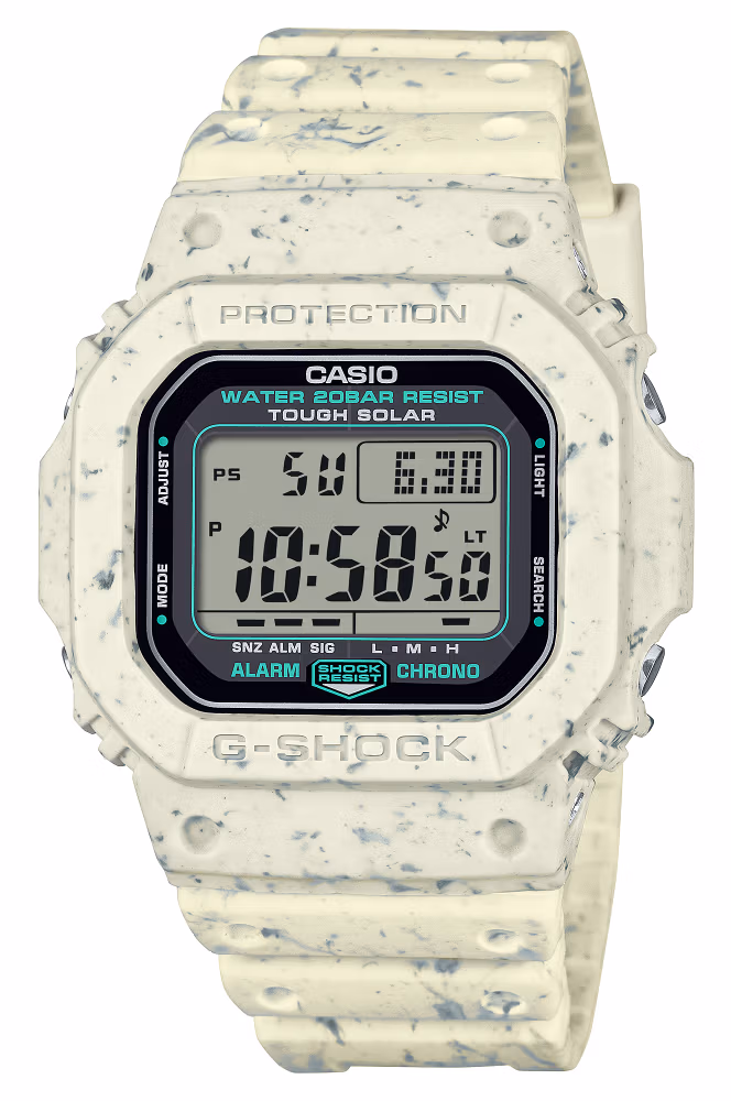 Casio G-Shock G-5600BG-5: светлый корпус с переработанным полимером и Tough Solar
