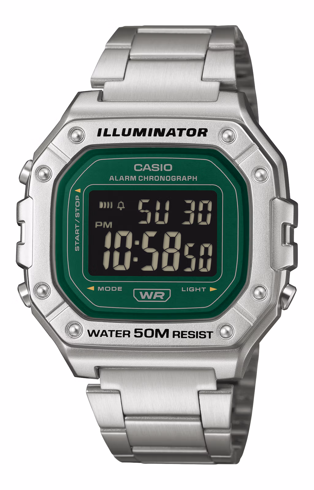 Casio Standard: W-218HD-3A, AEQ-110W-3A2 и MRW-210H-3B в зелёном