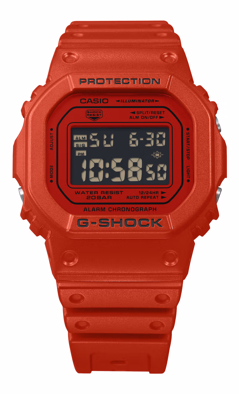 G-Shock Vivid Red: DW-5600RRB-4, DW-6900RRB-4 и GA-110RRB-4 в оттенках красного