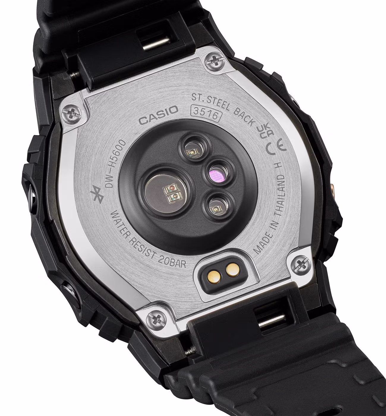 Оптический датчик пульса на задней крышке Casio G-Shock DW-H5600-1