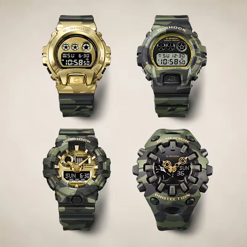 Новая серия часов G-Shock Camo и Gold
