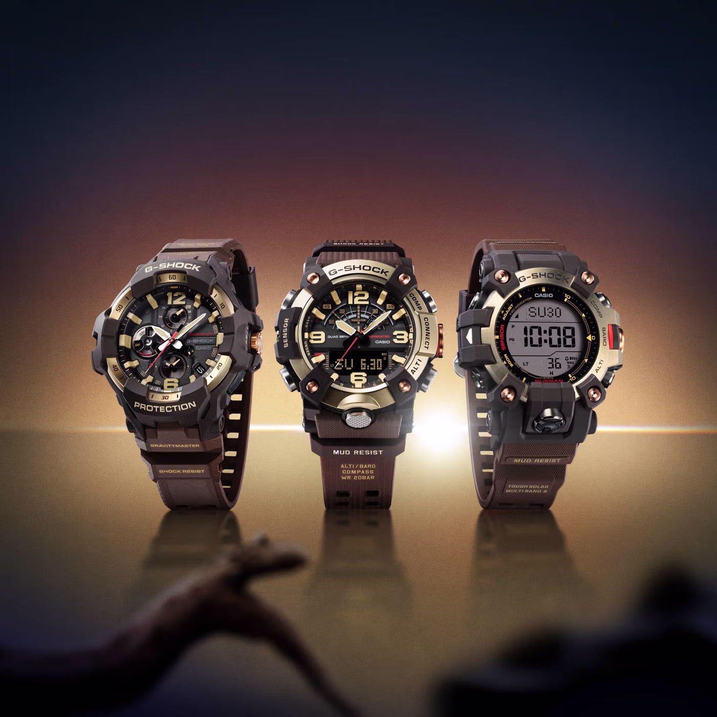 Casio G-Shock Master of G: три модели в коричнево-золотой серии Master in Horizon Gold