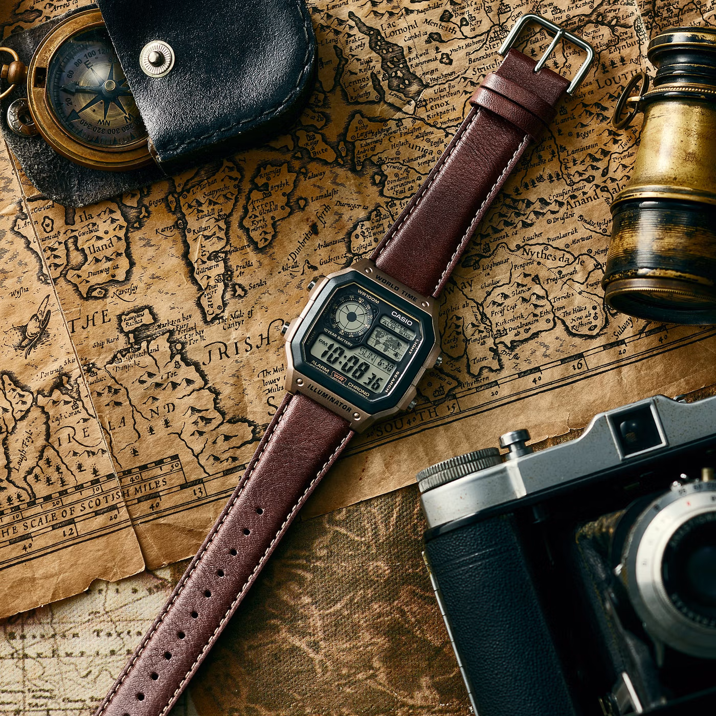 Casio AE-1200WH: новые версии с кожаными и текстильными ремешками