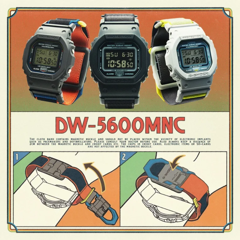 DW-5600MNC with Cloth Band and Fidlock Buckle