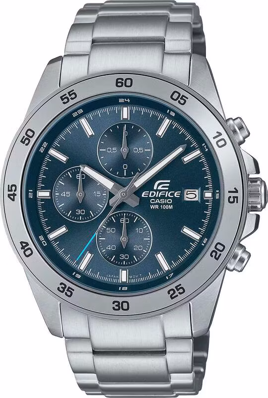 Casio Edifice EFR-526D-2A — браслетная версия 2024 года с синим циферблатом