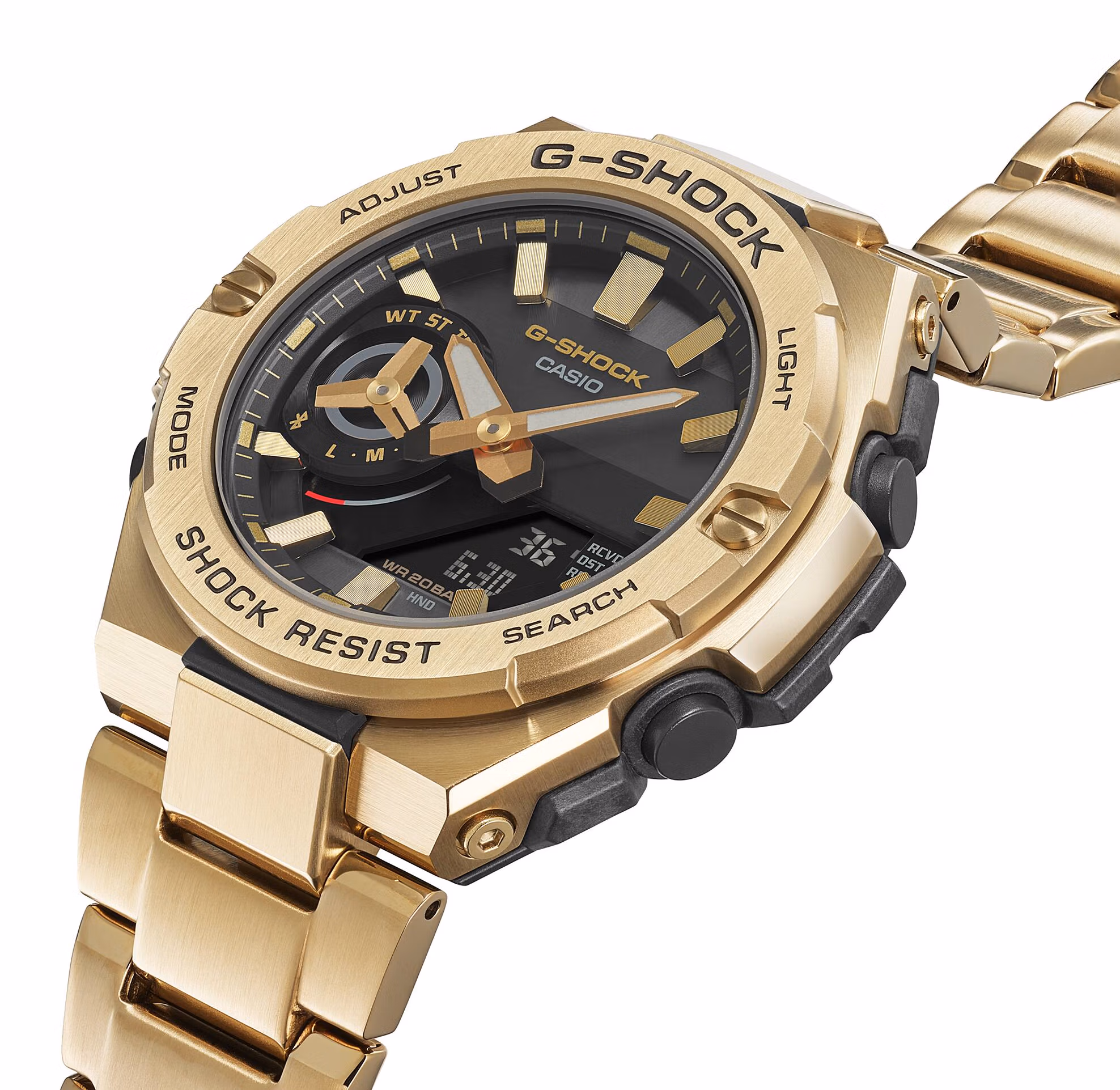 Casio G-Shock GST-B500GD-9A с золотистым IP-покрытием