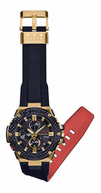 Юбилейный G-Shock GST-B100TFB-1A в золотисто-чёрном исполнении