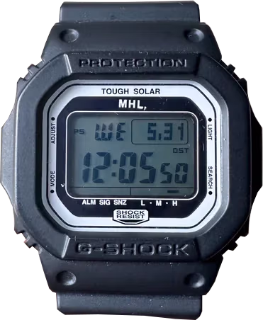 Casio G-5600-Margaret-Howell-Black-White