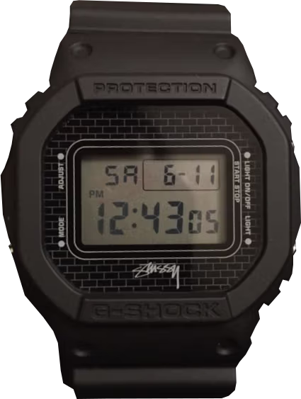 Casio DW-5600-Stussy-Brick-Black