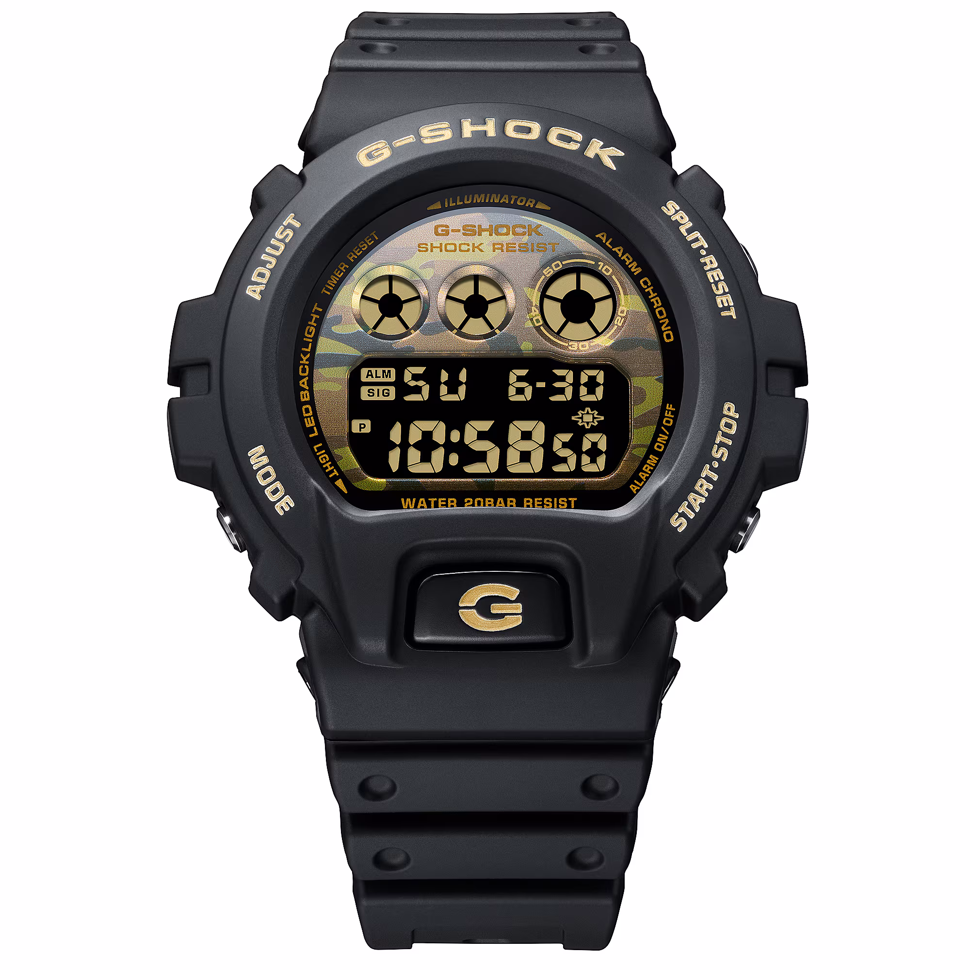 Casio DW-6900CF-1 — камуфляжный дисплей