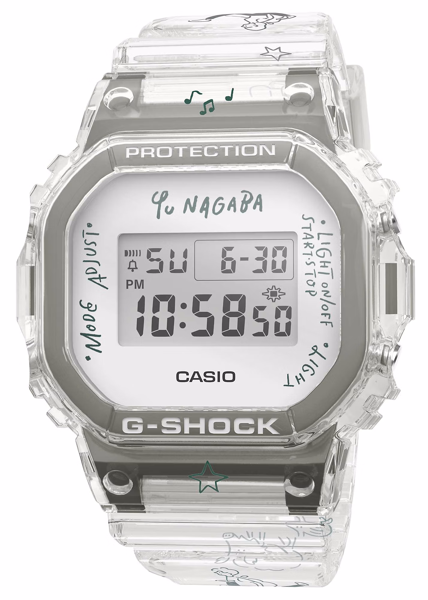 Casio DWE-5610YU-SKELETON-WHITE
