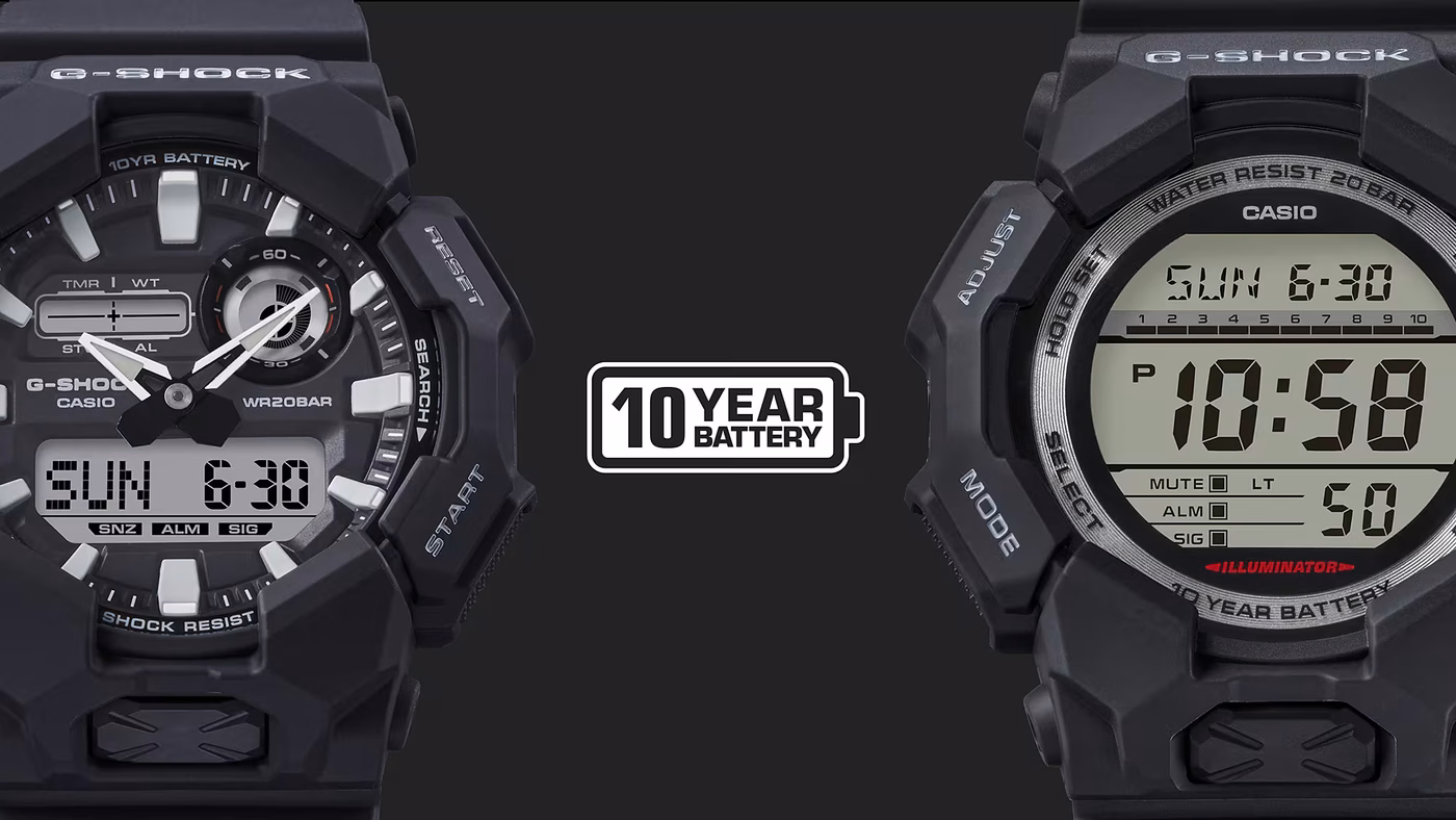 Casio GD-010-3 — 10 лет работы от батареи