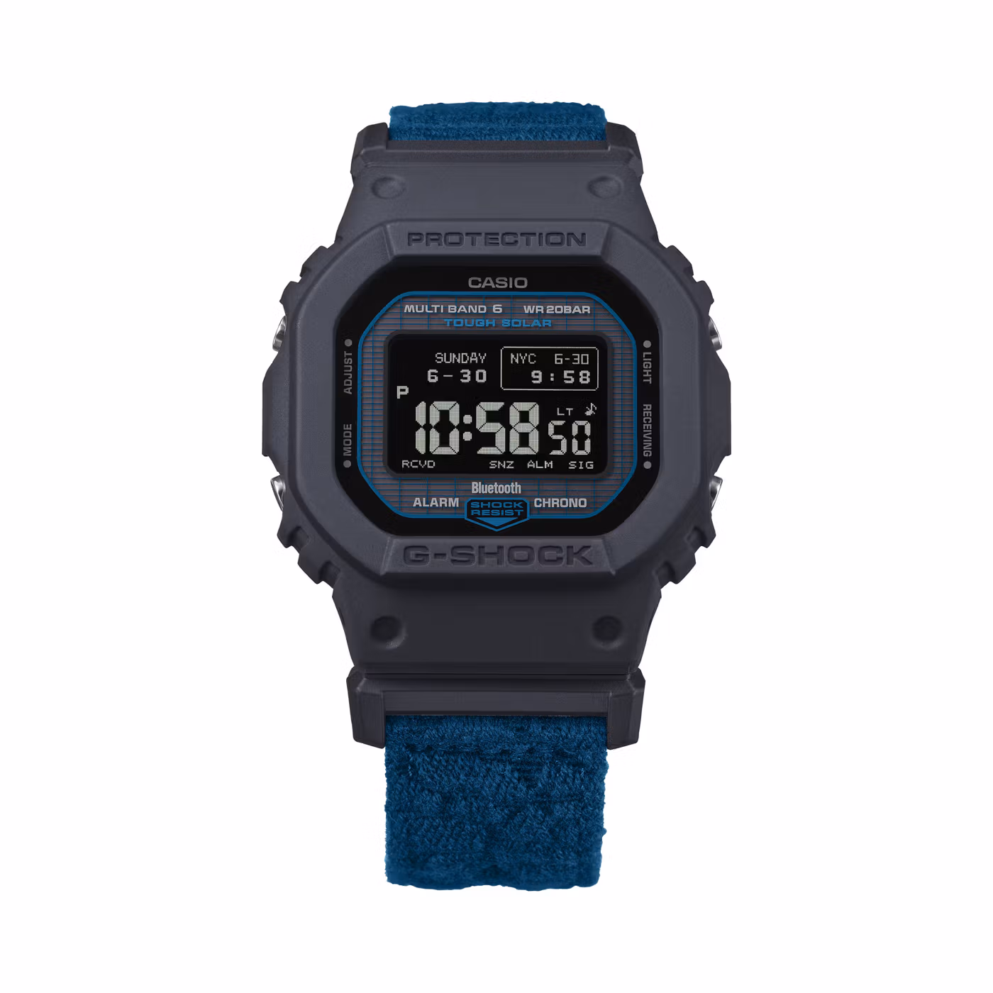 G-Shock GW-BX5600CBG-2E — вид под углом, тканевый ремешок